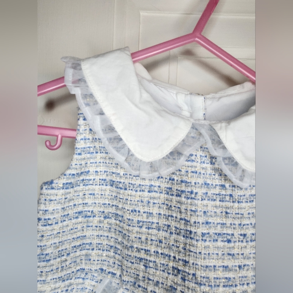 Janie and Jack Tweed Ruffle Dress Jacket Set Outfit Special Occasion 12-18 Month - Picture 11 of 16